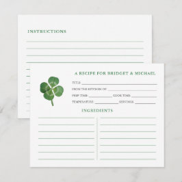Kleeblatt St Patricks Day Brautparty Rezept Karte