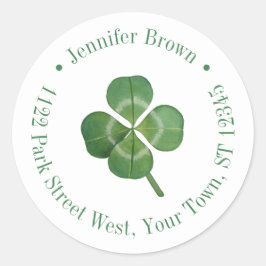 Kleeblatt St Patricks Day Brautparty Runder Aufkleber