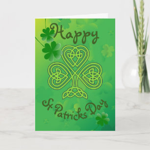 Kleeblatt St Patrick's Day Celtic Knot Irish Luck Karte