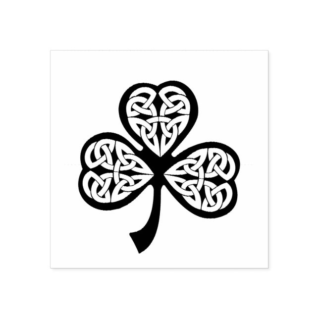 Kleeblatt St. Patrick's Day Celtic Knot Wood Block Gummistempel (Prägung)
