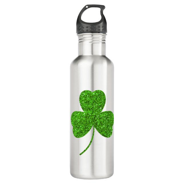 Kleeblatt St. Patrick's Day Edelstahlflasche (Vorderseite)