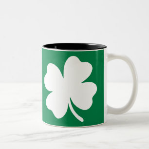 Kleeblatt St Patricks Day Irland Zweifarbige Tasse