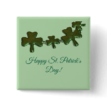 Kleeblatt St. Patrick's Day Knopf