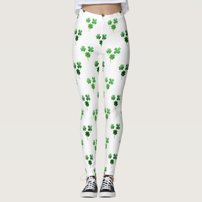 Kleeblatt St Patrick's Day Leggings (Vorderseite)