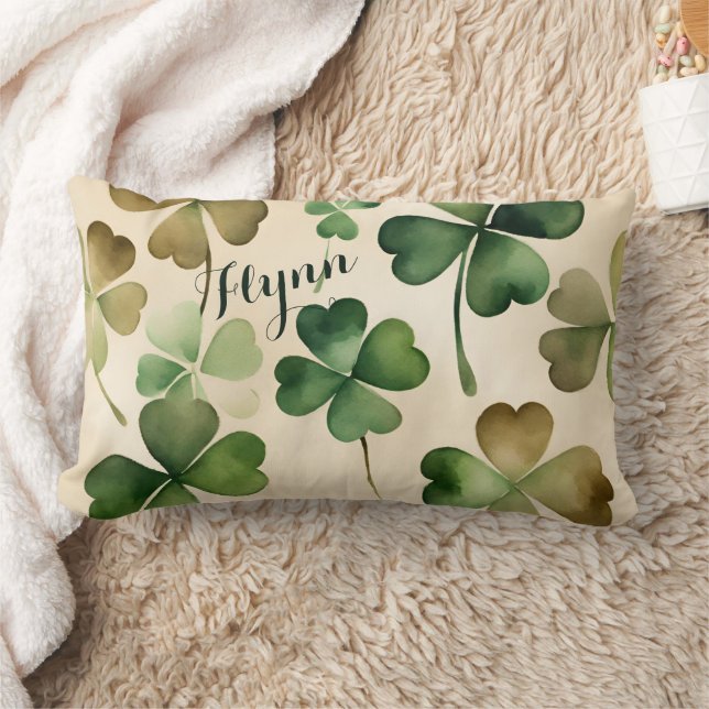 Kleeblatt St Patricks Day Lendenkissen (Decke)