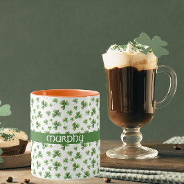 Kleeblatt St. Patrick's Day Nachname Tasse