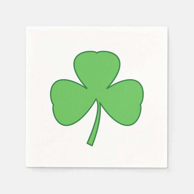 Kleeblatt St. Patrick's Day Party Napkins Serviette (Vorderseite)