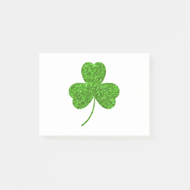 Kleeblatt St. Patrick's Day Post-it Klebezettel (Vorderseite)