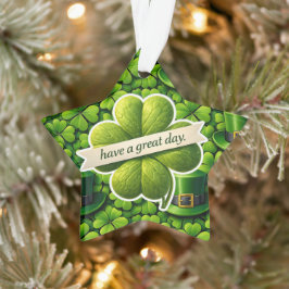 Kleeblatt St. Patrick's Day viel Spaß Ornament