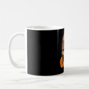 Kleeblatt "Sugar Skull" mit Leopard Turban St Kaffeetasse