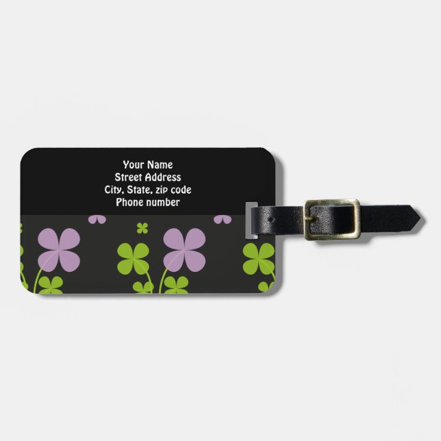 Kleeblatt Travel Bag Tags Gepäckanhänger (Vorderseite horizontal)