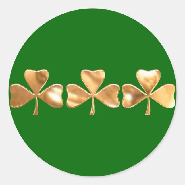 Kleeblatt tri penny runder aufkleber (Vorderseite)