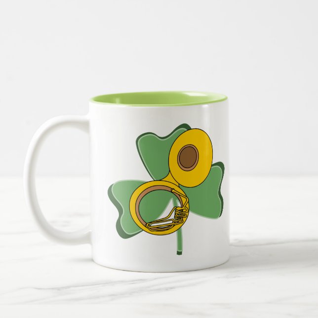Kleeblatt Tuba Zweifarbige Tasse (Links)