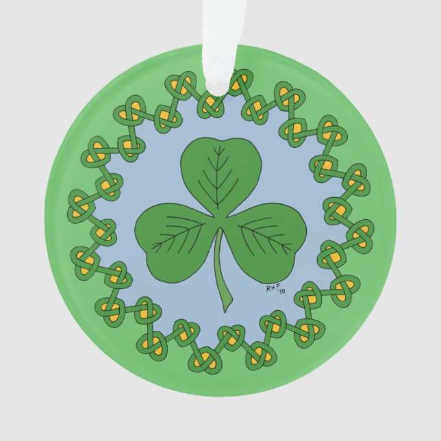Kleeblatt und Knüpfarbeit Ornament (Vorderseite)