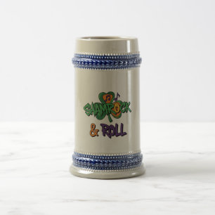 Kleeblatt und Roll St. Patrick's Day Bierglas