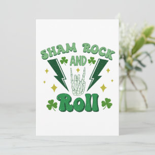 Kleeblatt und Roll St Patrick's Day Feiertagskarte
