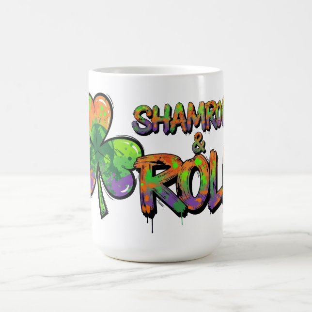 Kleeblatt und Roll St. Patrick's Day Kaffeetasse (Mittel)