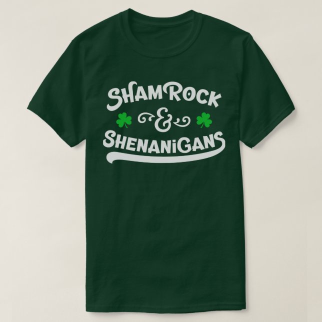 Kleeblatt und Shenanigans St Patricks Day for Men  T-Shirt (Design vorne)