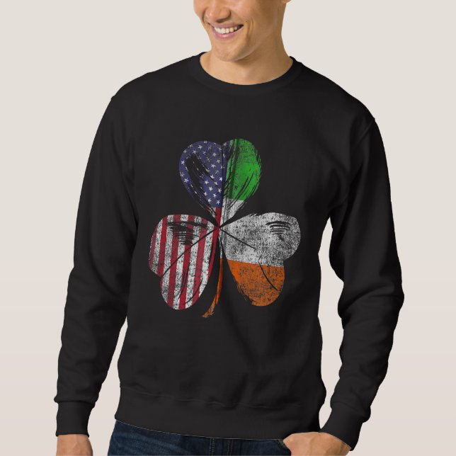 Kleeblatt Usa Irland Sweatshirt (Vorderseite)