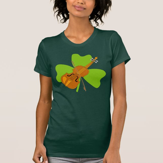 Kleeblatt Violin T-Shirt (Vorderseite)