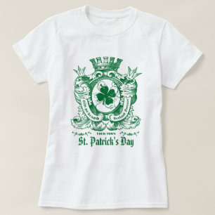 Kleeblatt-Wappen Wappen-St Patrick TagesShirts T-Shirt