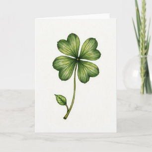 Kleeblatt-Watercolor-Kunstkarte Karte