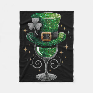 Kleeblatt-Weingläser Trinken St. Patricks Day Iris Fleecedecke