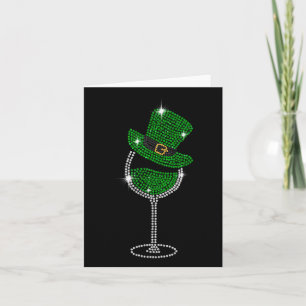 Kleeblatt Wine Gles Drinks St Patricks Day Irish Karte