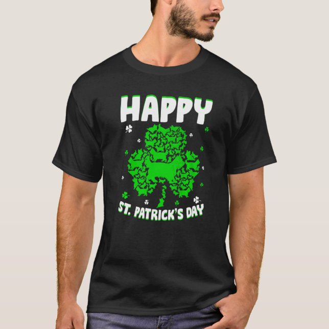 Kleeblatt Yorkshire Terrier Dog St Patricks Day Ir T-Shirt (Vorderseite)