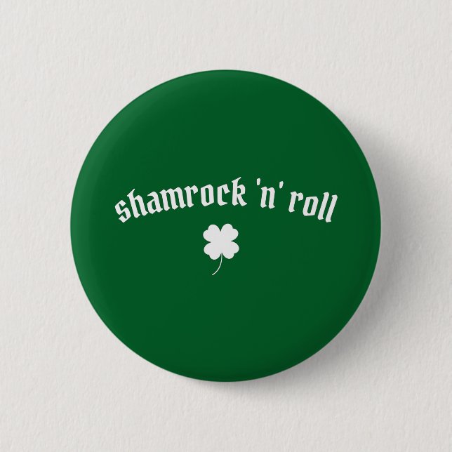 Kleeblatt zum St. Patrick's Day Button (Vorderseite)