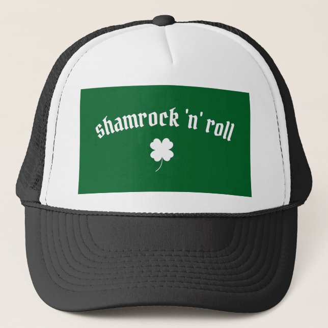Kleeblatt zum St. Patrick's Day Truckerkappe (Vorderseite)