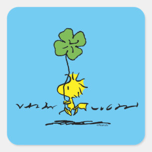 Kleeblatt zur Holzbeförderung Quadratischer Aufkleber