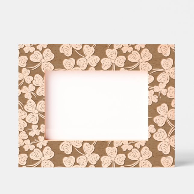 Kleeblätter Design gravierte Rahmen (Vorderseite)