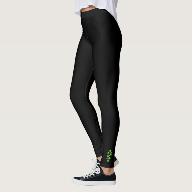 Kleeblätter: Einfache schwarze Leggings (Links)