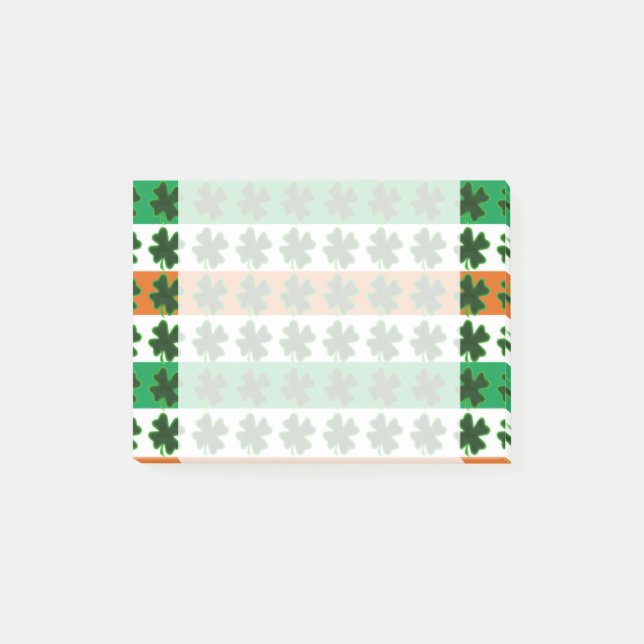 Kleeblätter für den St. Patrick's Day Post-it Klebezettel (Vorderseite)