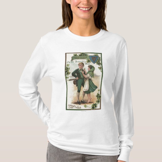 Kleeblätter für Glück T-Shirt (Vorderseite)