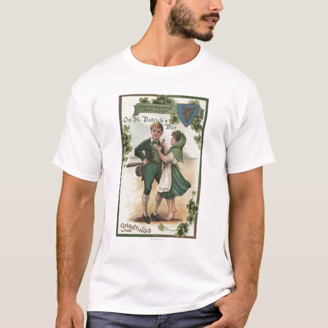 Kleeblätter für Glück T-Shirt (Vorderseite)