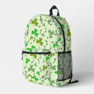 Kleeblätter Musiknoten Bedruckter Rucksack