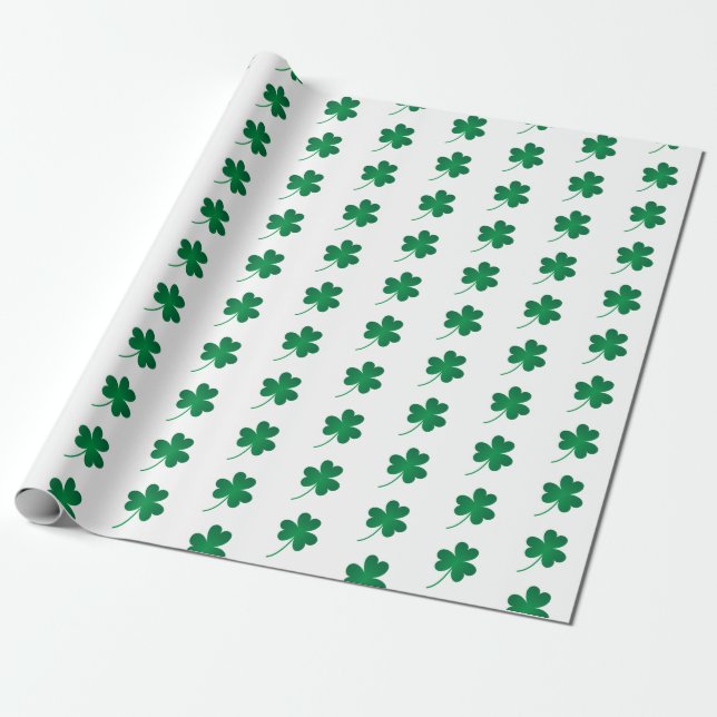 KLEEBLÄTTER/St Patrick Verpackungs-Papier Geschenkpapier (Ungerollt)