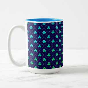 Kleeblätter St. Patrick's Day Muster-53223 Zweifarbige Tasse