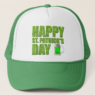 Kleeblätter u. grünes Bier-glücklichen St Patrick Truckerkappe