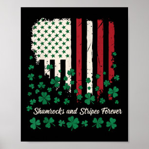 Kleeblätter und Streifen für immer - Patriotisch I Poster