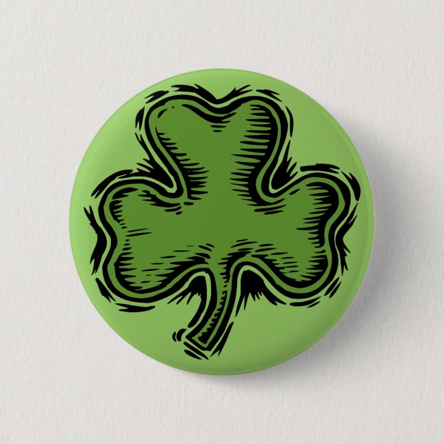 Kleeblätter von Irland-Knopf Button (Vorderseite)
