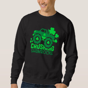 Kleeblätter zerschlagen Monster Truck Irish St Pat Sweatshirt