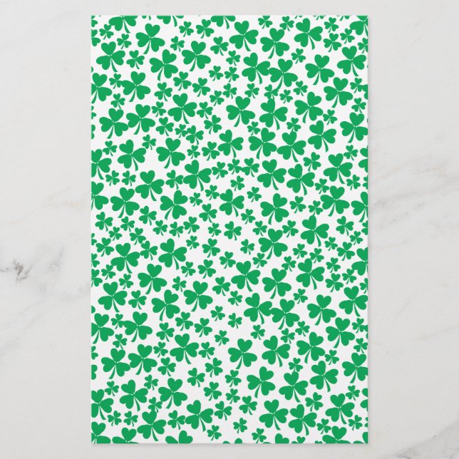 Kleeblätter zum St. Patrick's Day Briefpapier (Vorderseite)