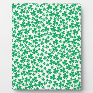 Kleeblätter zum St. Patrick's Day Fotoplatte