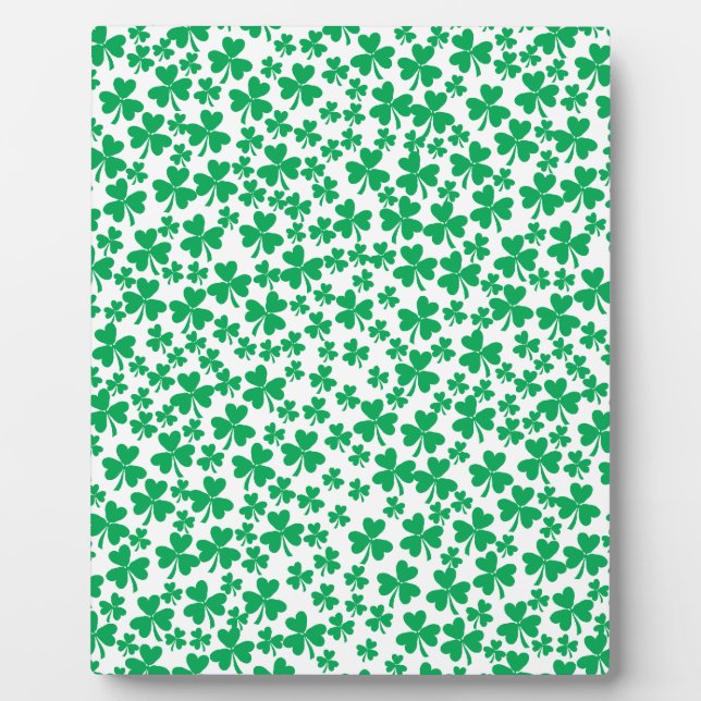 Kleeblätter zum St. Patrick's Day Fotoplatte (Vorderseite)