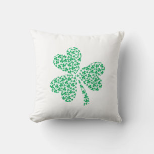 Kleeblätter zum St. Patrick's Day Kissen