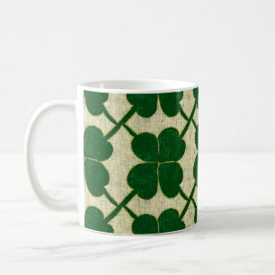 Kleeblattgitter-Leinen Kaffeetasse