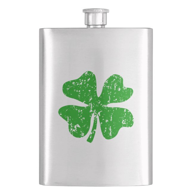 Kleeblattklee der Flasche | St. Patricks Flachmann (Vorderseite)